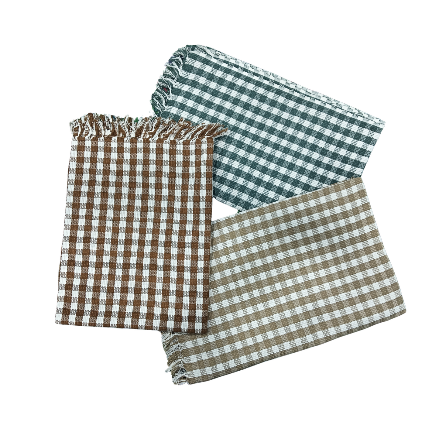 Premium Checkered Cotton Towel – 36" x 72" | Quick-Dry & Lightweight (pack of 3)