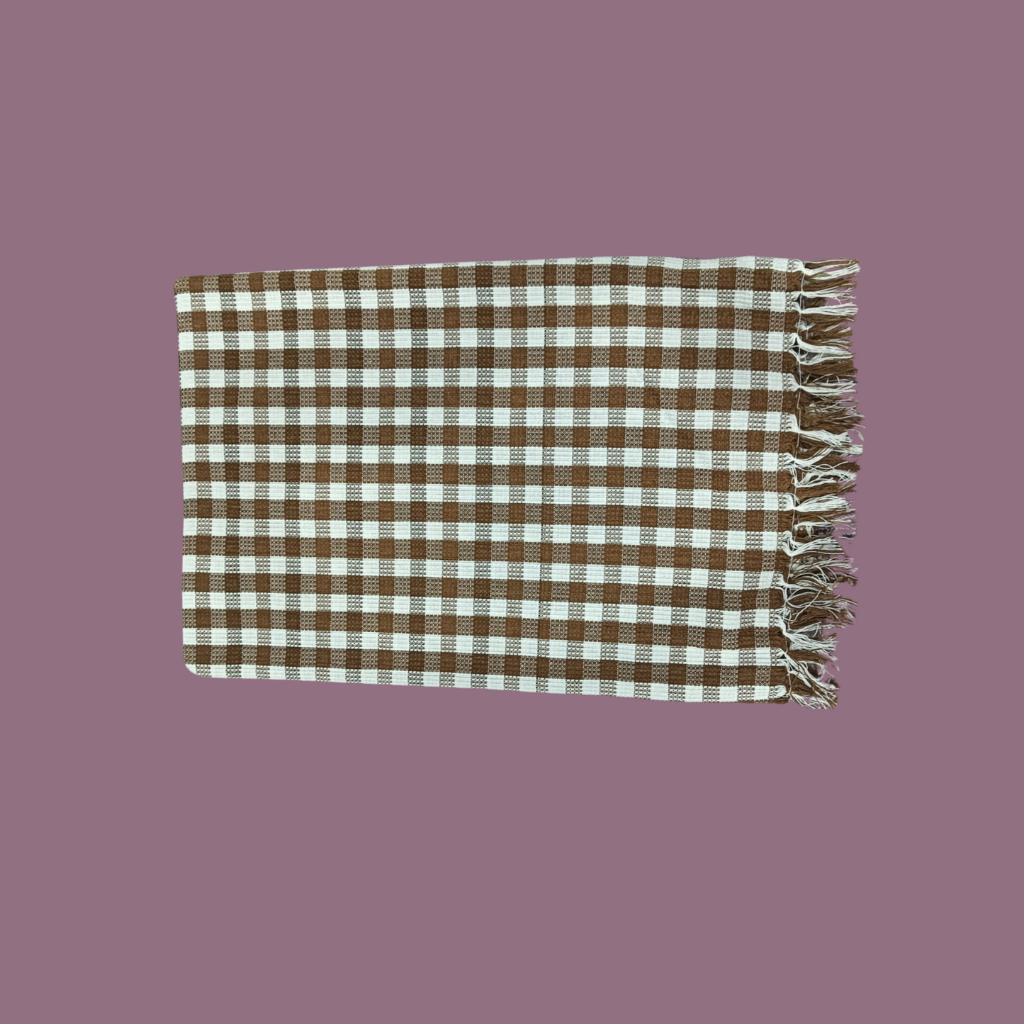 Premium Checkered Cotton Towel – 36" x 72" | Quick-Dry & Lightweight