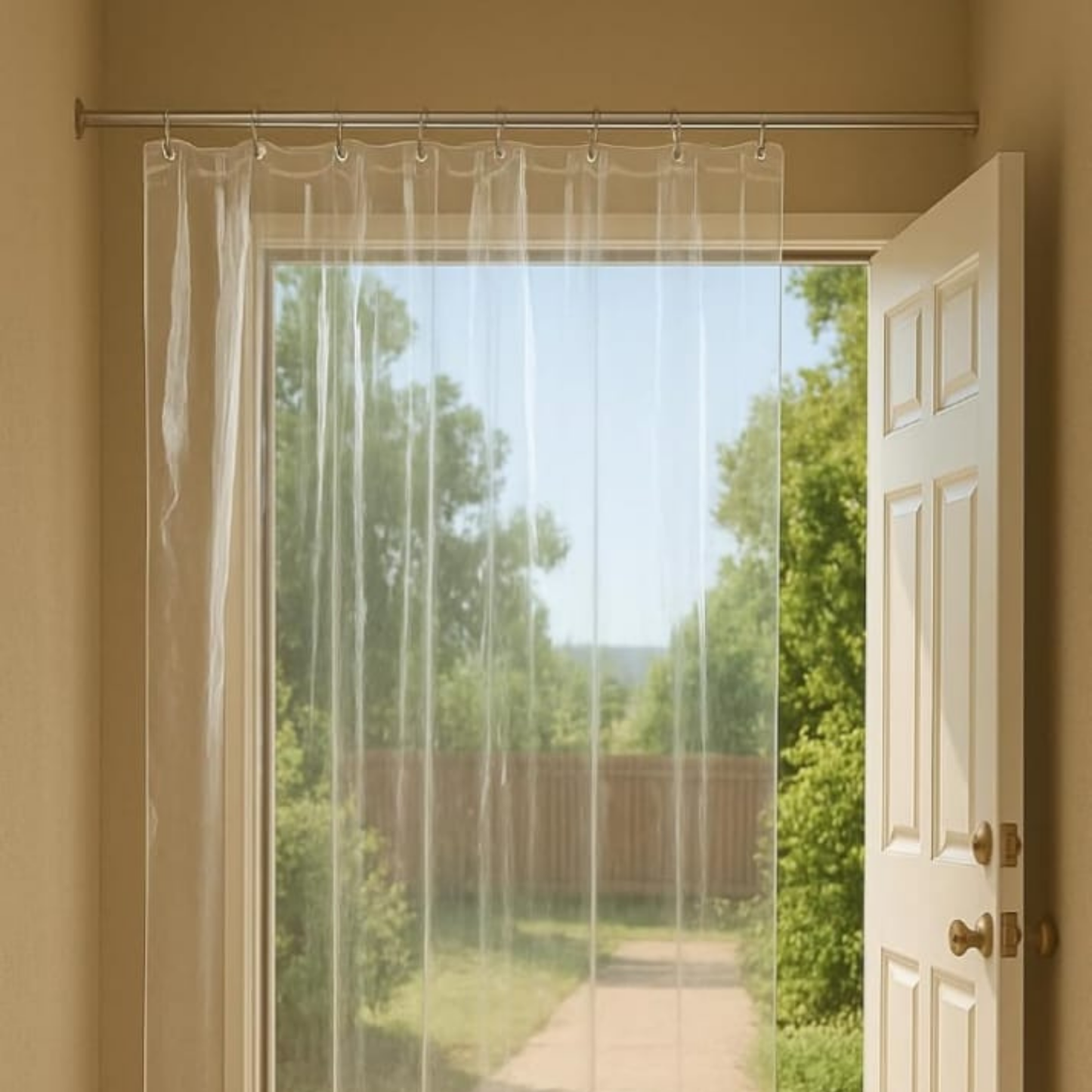 Premium Transparent Sheer Curtain for Door & Window – Light & Airy Look
