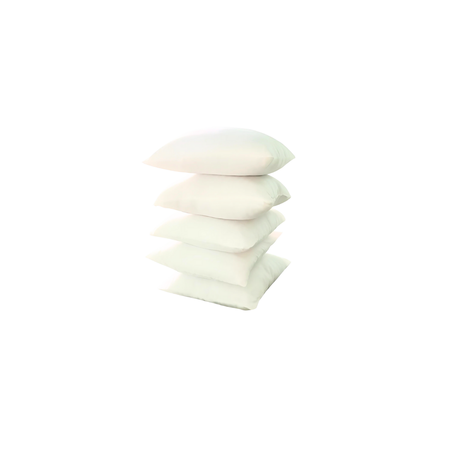 Set of 5 Microfiber Sofa Cushion Fillers – 16x16 Inch Soft & Washable (White)