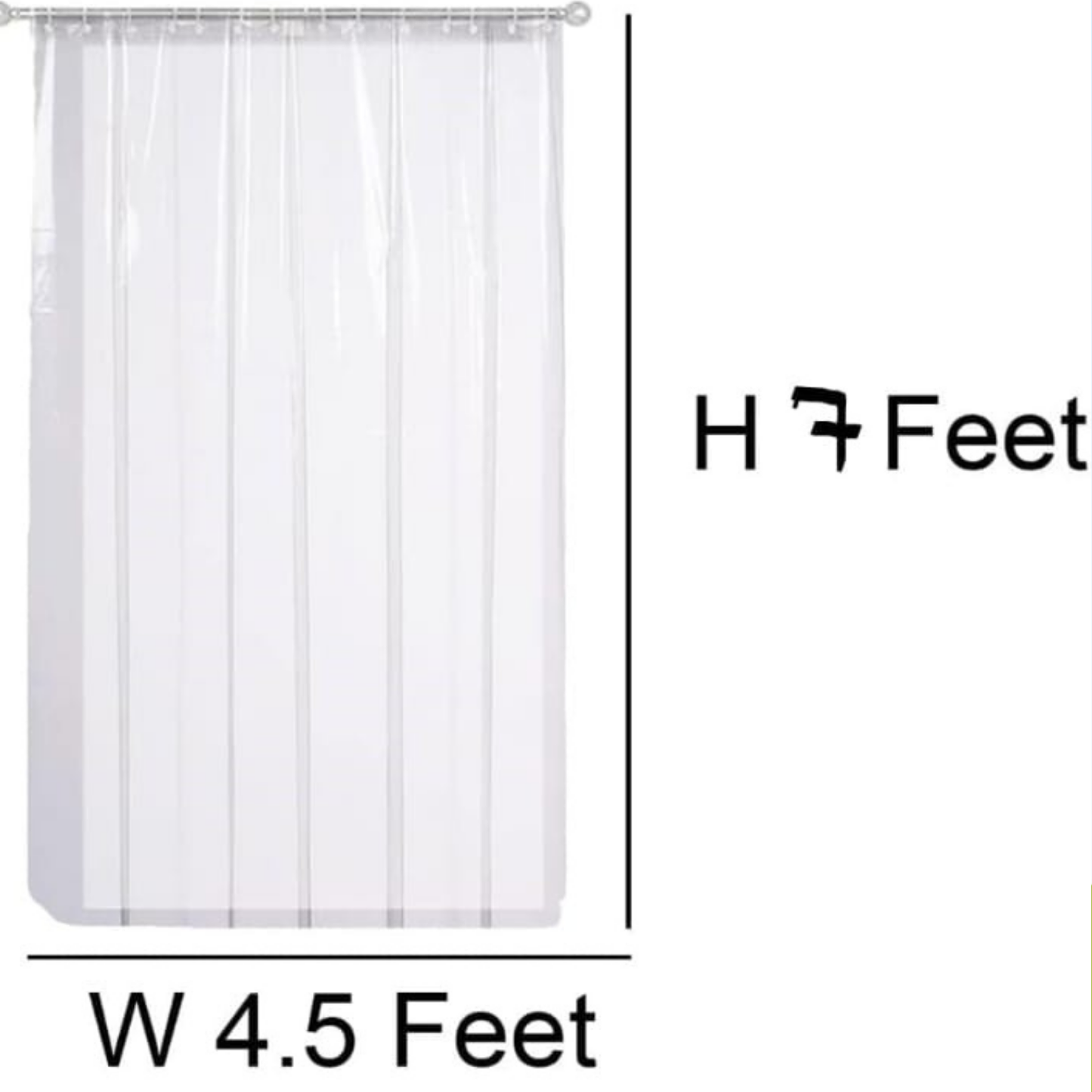 Premium Transparent Sheer Curtain for Door & Window – Light & Airy Look