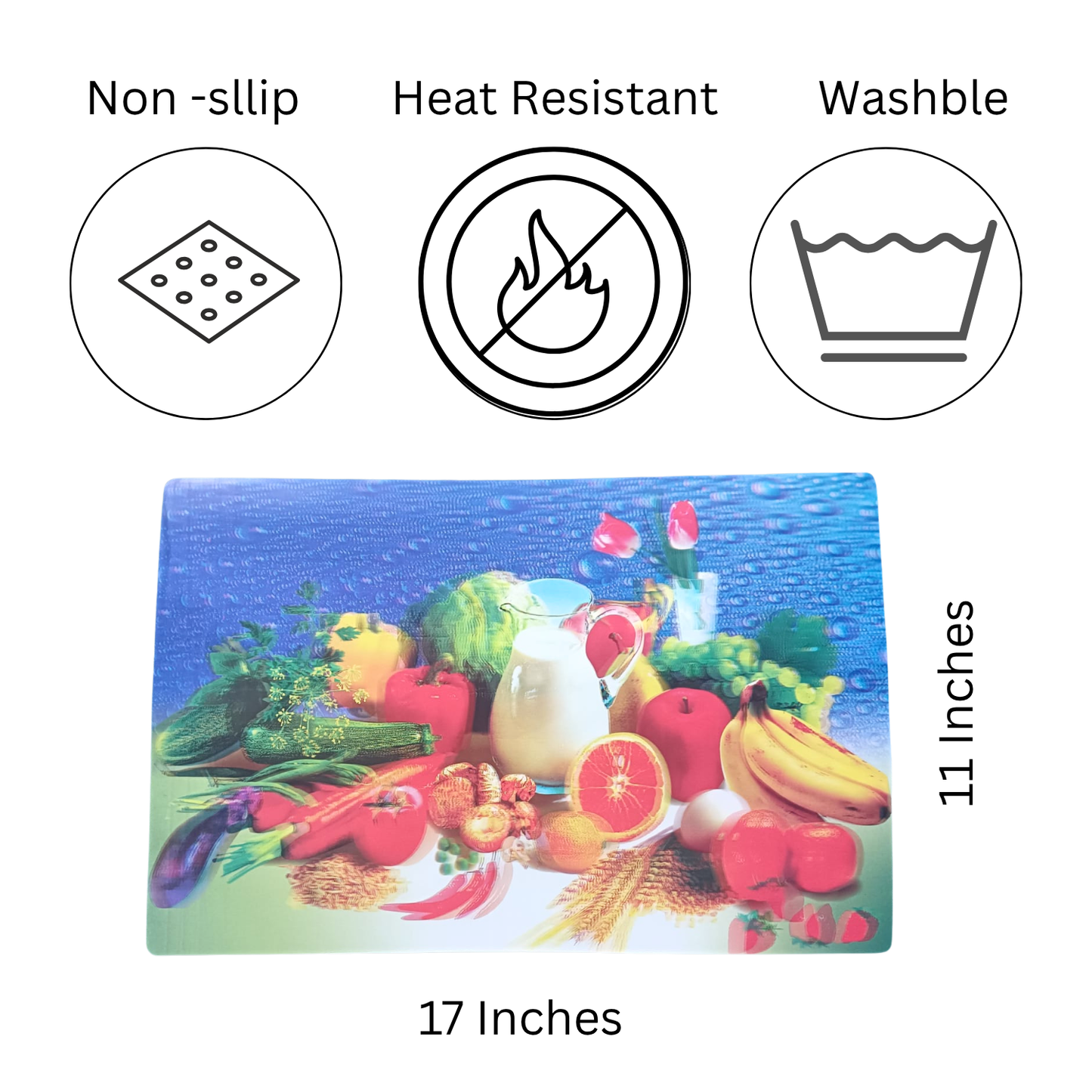 Dining Table 3D Mat Set – With Tea Cup Mat
