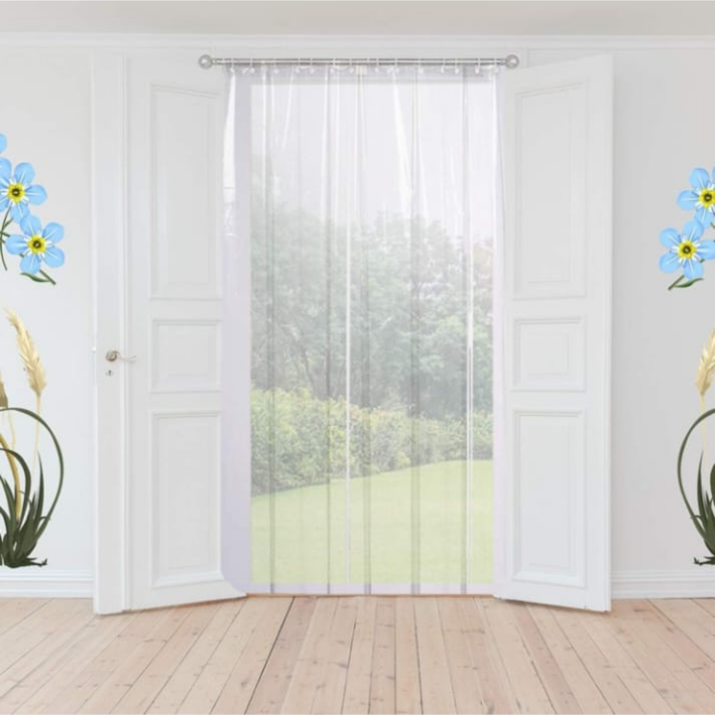 Premium Transparent Sheer Curtain for Door & Window – Light & Airy Look
