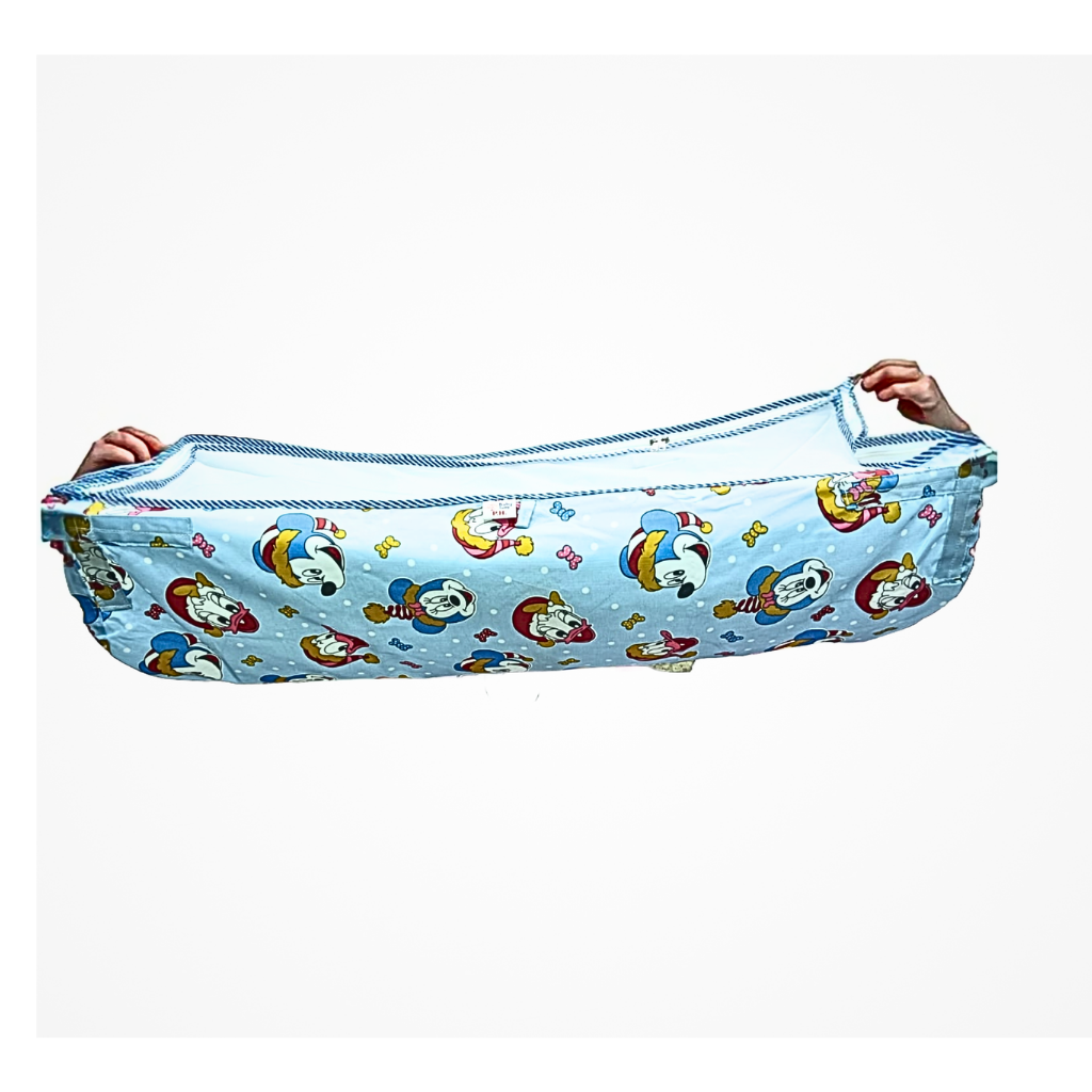 Soft Cotton Baby Cradle Swing โ Ghodiyu/Khoyu Hammock with Net for Newborns