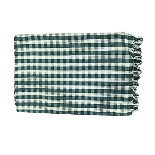 Premium Checkered Cotton Towel – 36" x 72" | Quick-Dry & Lightweight
