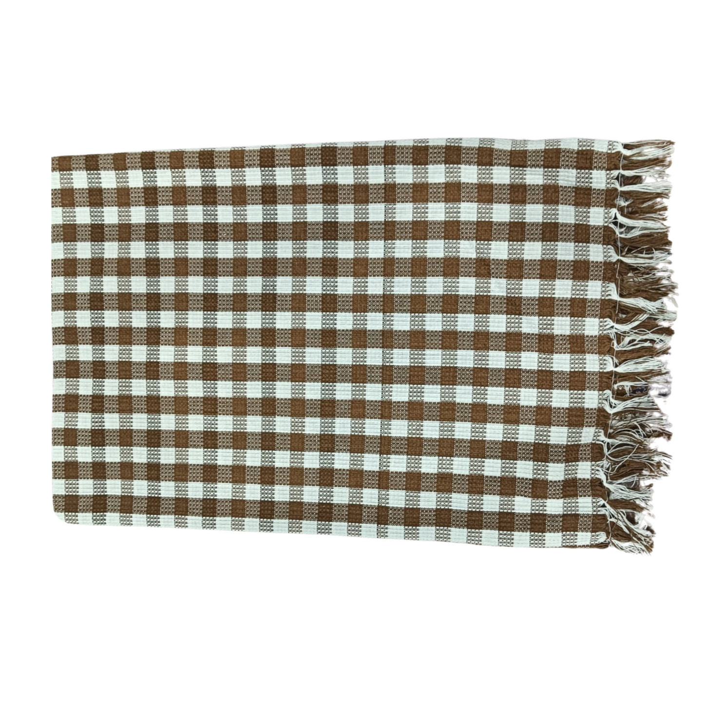 Premium Checkered Cotton Towel – 36" x 72" | Quick-Dry & Lightweight