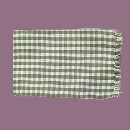 Premium Checkered Cotton Towel – 36" x 72" | Quick-Dry & Lightweight