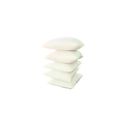Set of 5 Microfiber Sofa Cushion Fillers – 16x16 Inch Soft & Washable (White)