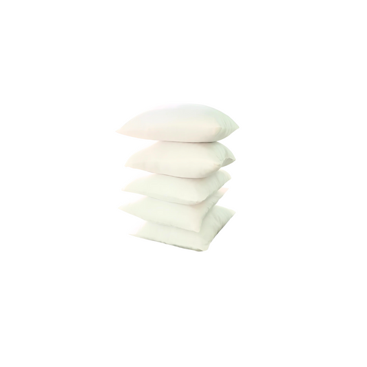 Set of 5 Microfiber Sofa Cushion Fillers – 16x16 Inch Soft & Washable (White)