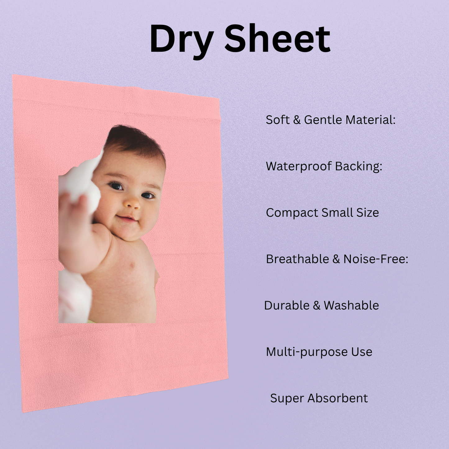 Baby Dry Sheet Waterproof | Washable Baby Protector New Born Baby