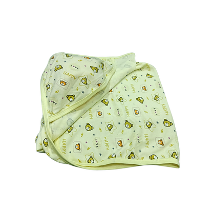 Cotton Baby Wrapper with Hood – 26x36 Inch Soft Swaddle for 0–2 Years