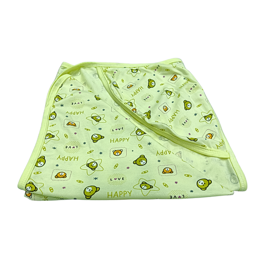 Cotton Baby Wrapper with Hood – 26x36 Inch Soft Swaddle for 0–2 Years