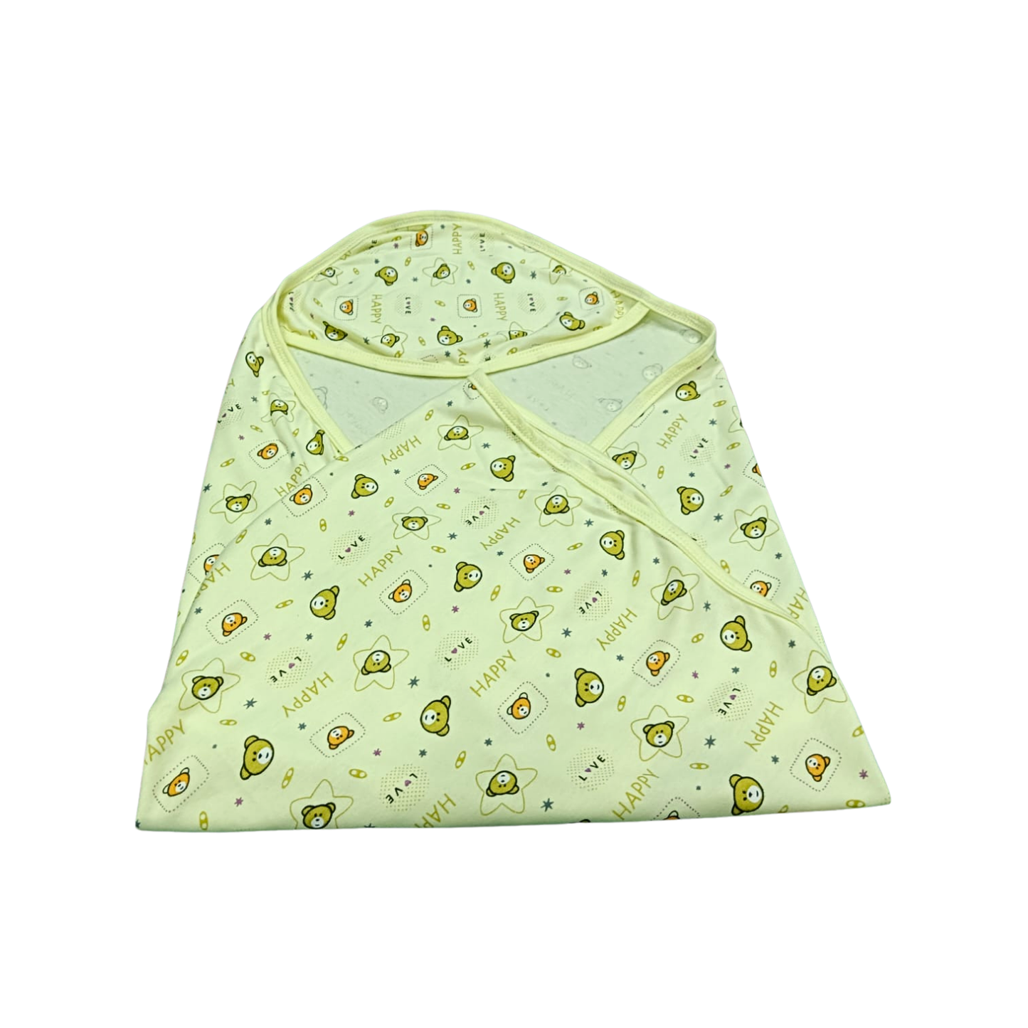 Cotton Baby Wrapper with Hood – 26x36 Inch Soft Swaddle for 0–2 Years