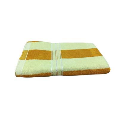 Premium Cotton Bath Towel –  Striped, Soft & Absorbent