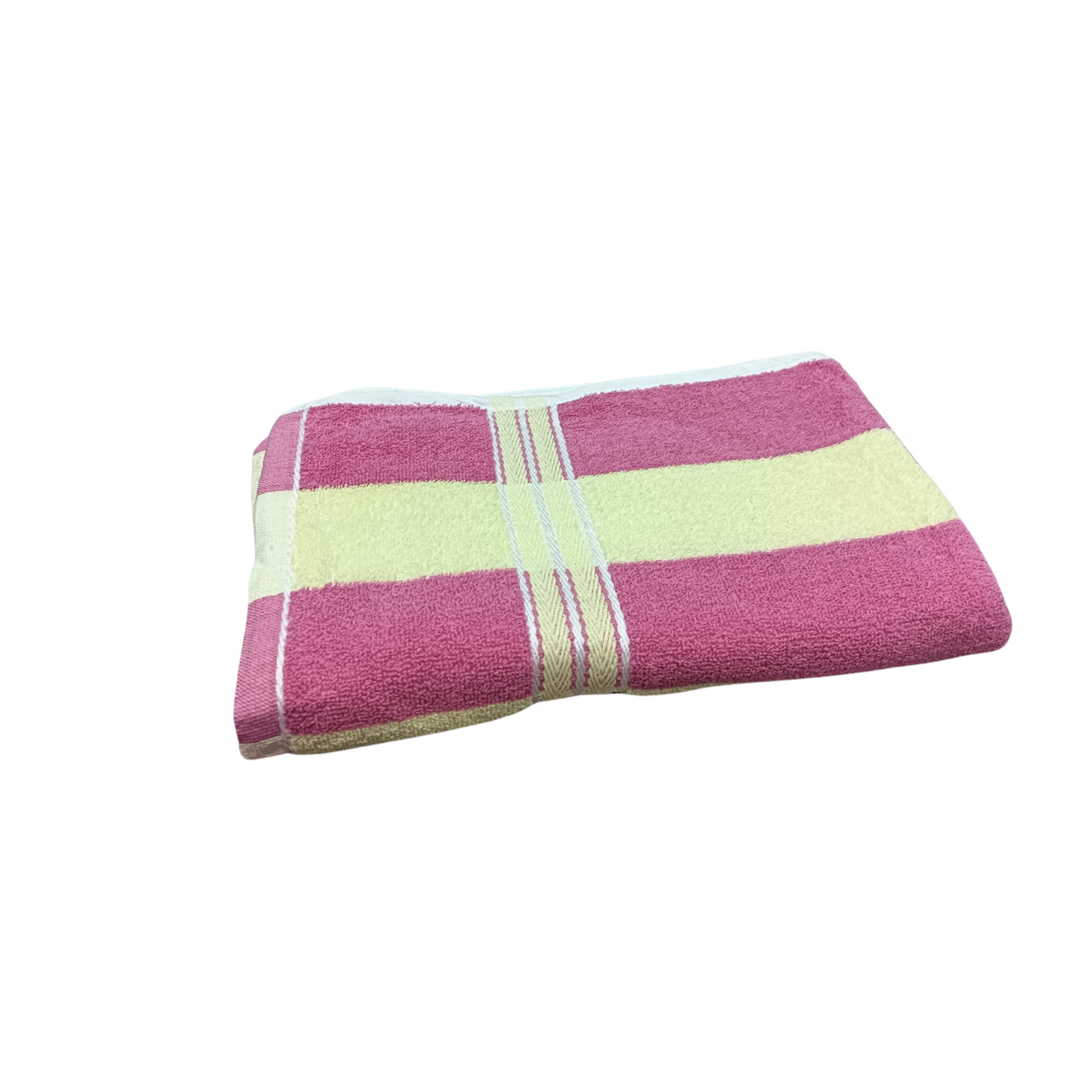 Premium Cotton Bath Towel –  Striped, Soft & Absorbent