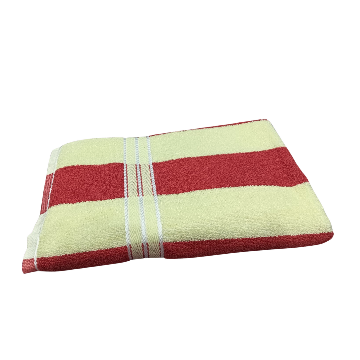 Premium Cotton Bath Towel –  Striped, Soft & Absorbent