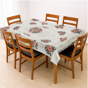 Elegant Floral Dining Table Cover Waterproof & Easy Clean