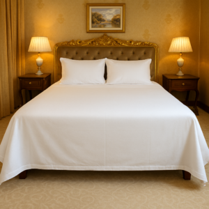 White Cotton Double Bedsheet with 2 Pillow Covers – Wedding Special (6×6.5 ft)